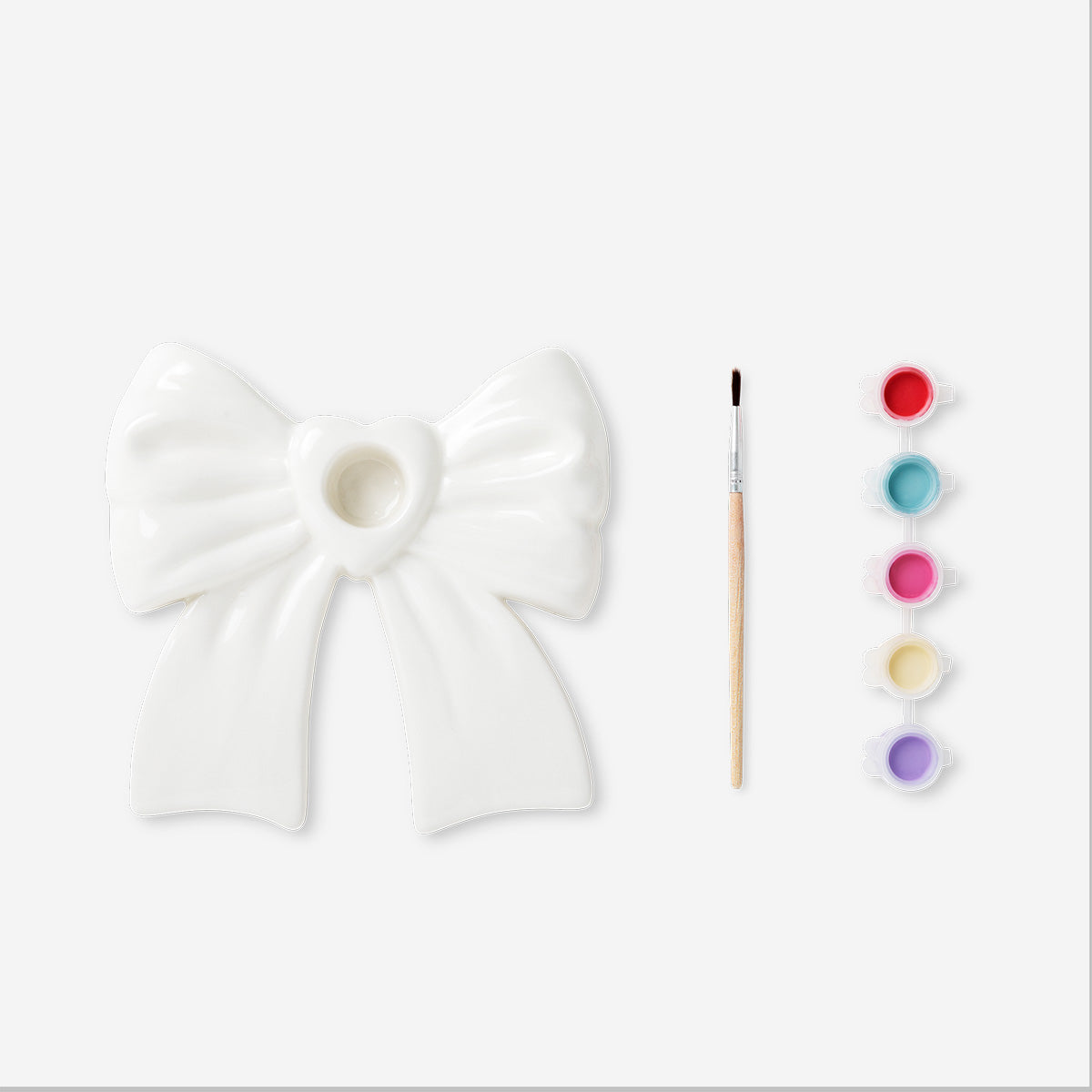 DIY keraaminen rusetti kynttilänpidin maalilla