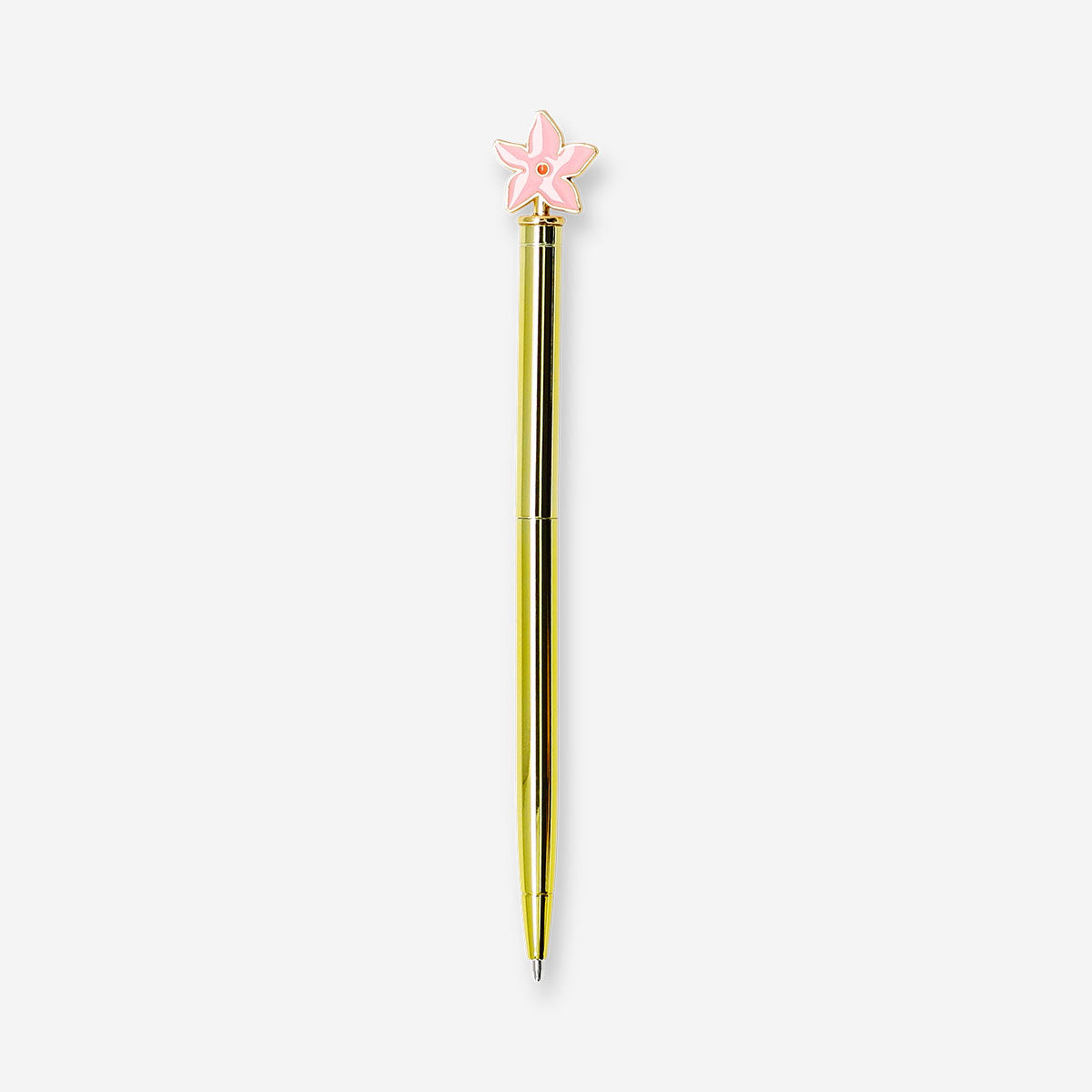 Pink floral ballpoint pen from Flying Tiger Copenhagen, ideal for office use with vibrant flower design.