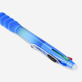 Bolígrafo de gel borrable azul con varios colores
