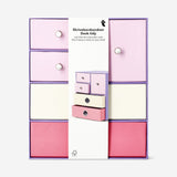 Purple desk tidy with drawers