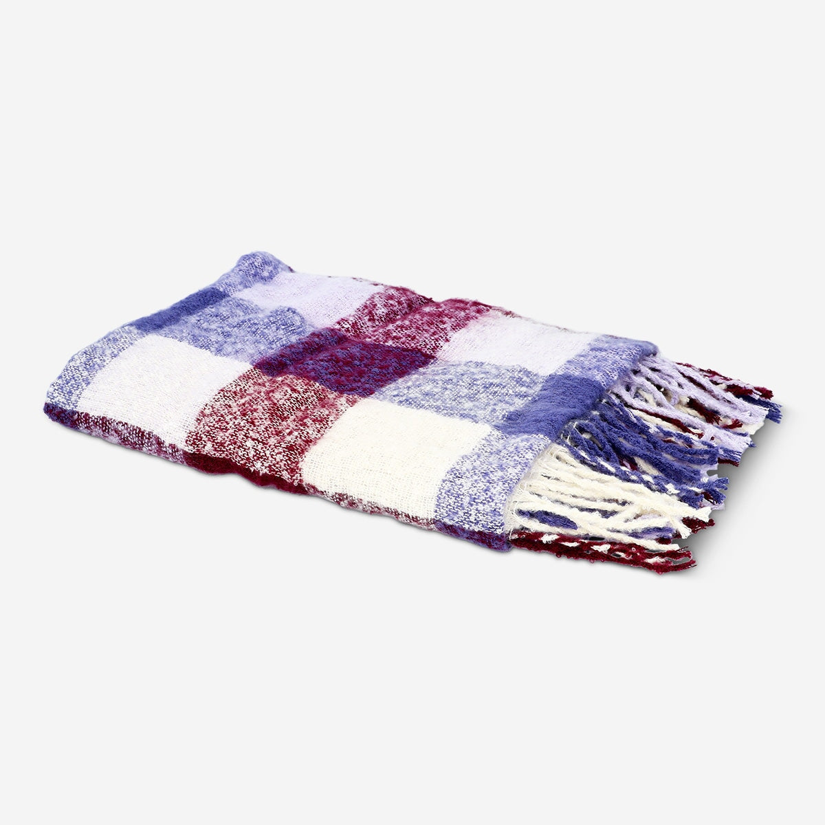 Checkered Throw Blanket with Fringes Home Flying Tiger Copenhagen 