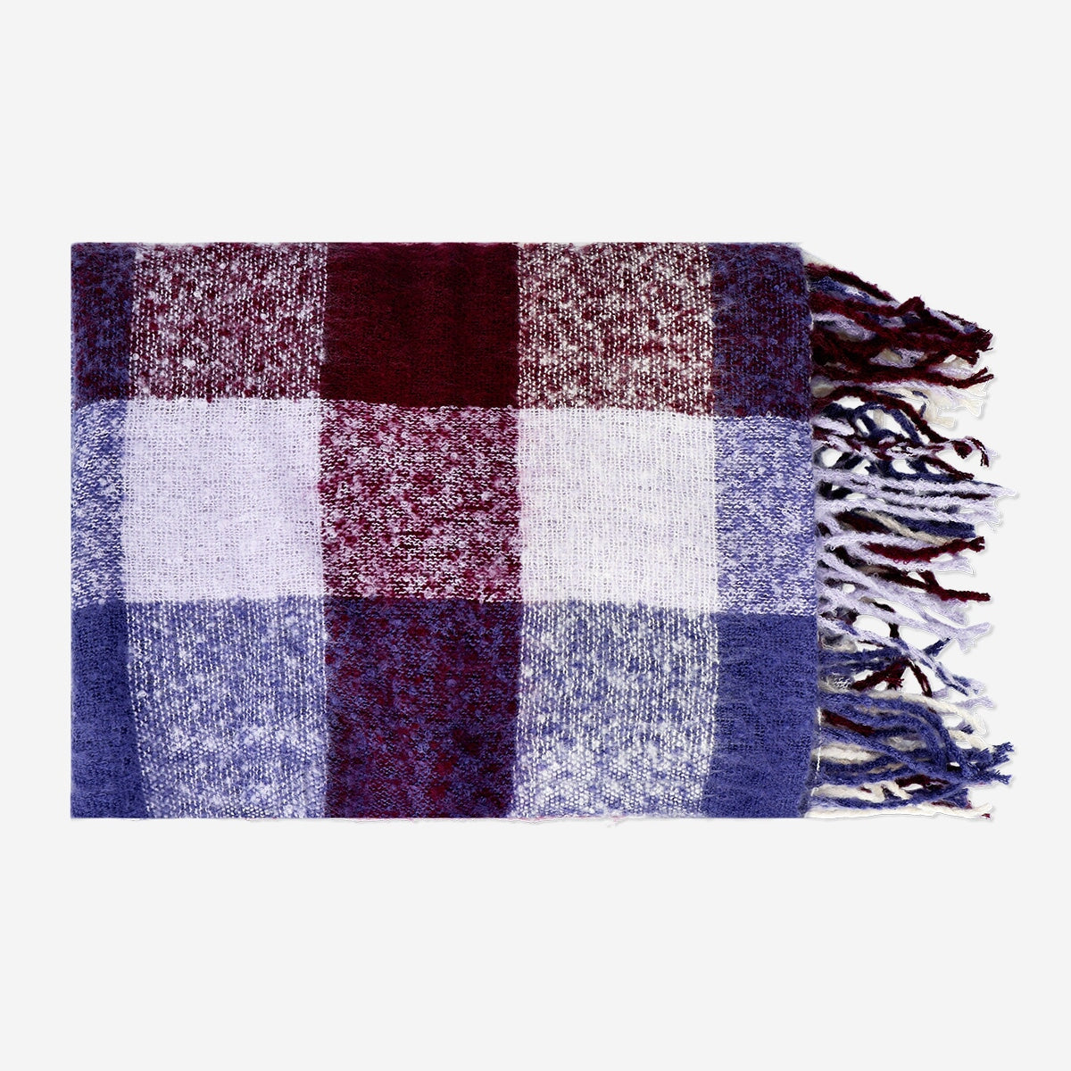 Checkered Throw Blanket with Fringes Home Flying Tiger Copenhagen 