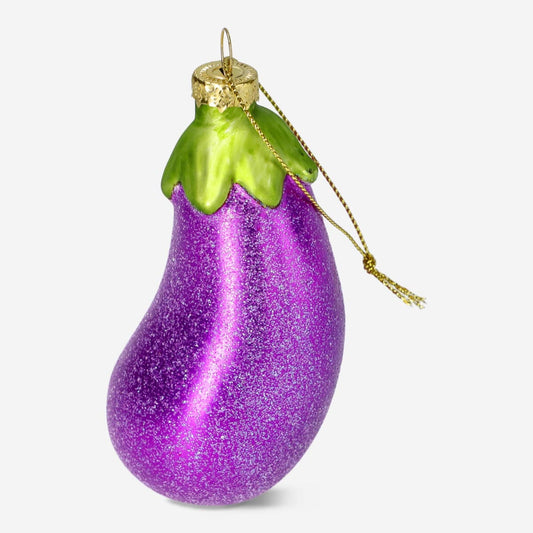 Weihnachtskugel - Aubergine