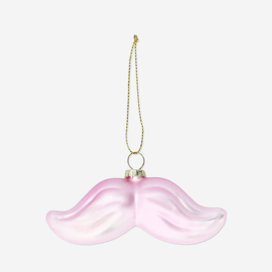 Christmas bauble - Pink moustache