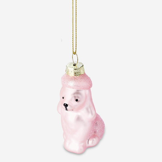 Christmas bauble - Pink poodle