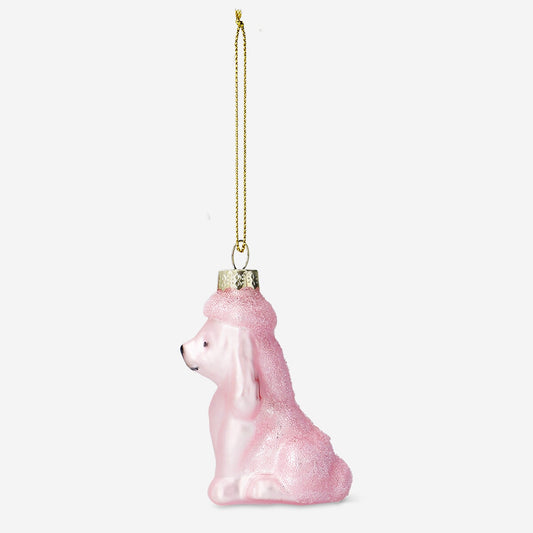 Christmas bauble - Pink poodle