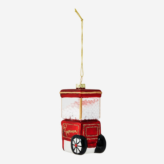 Christmas bauble. Popcorn machine