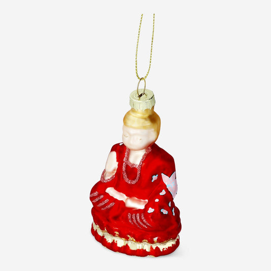 Weihnachtskugel - Roter Buddha