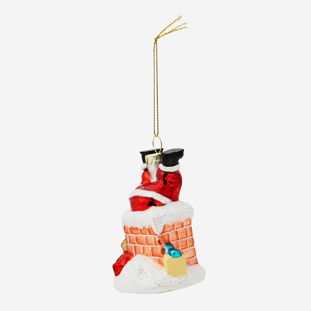 Christmas bauble. Santa Claus in chimney Home Flying Tiger Copenhagen 
