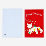 Christmas Card with Cat and Envelope Party Flying Tiger Copenhagen 