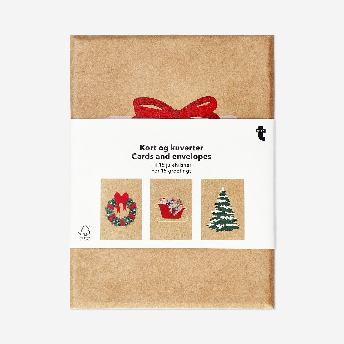 Christmas cards and envelopes - 15 pcs Office Flying Tiger Copenhagen 