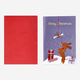 Christmas Dachshund Card with Envelope Party Flying Tiger Copenhagen 