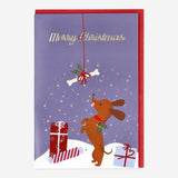 Christmas Dachshund Card with Envelope Party Flying Tiger Copenhagen 