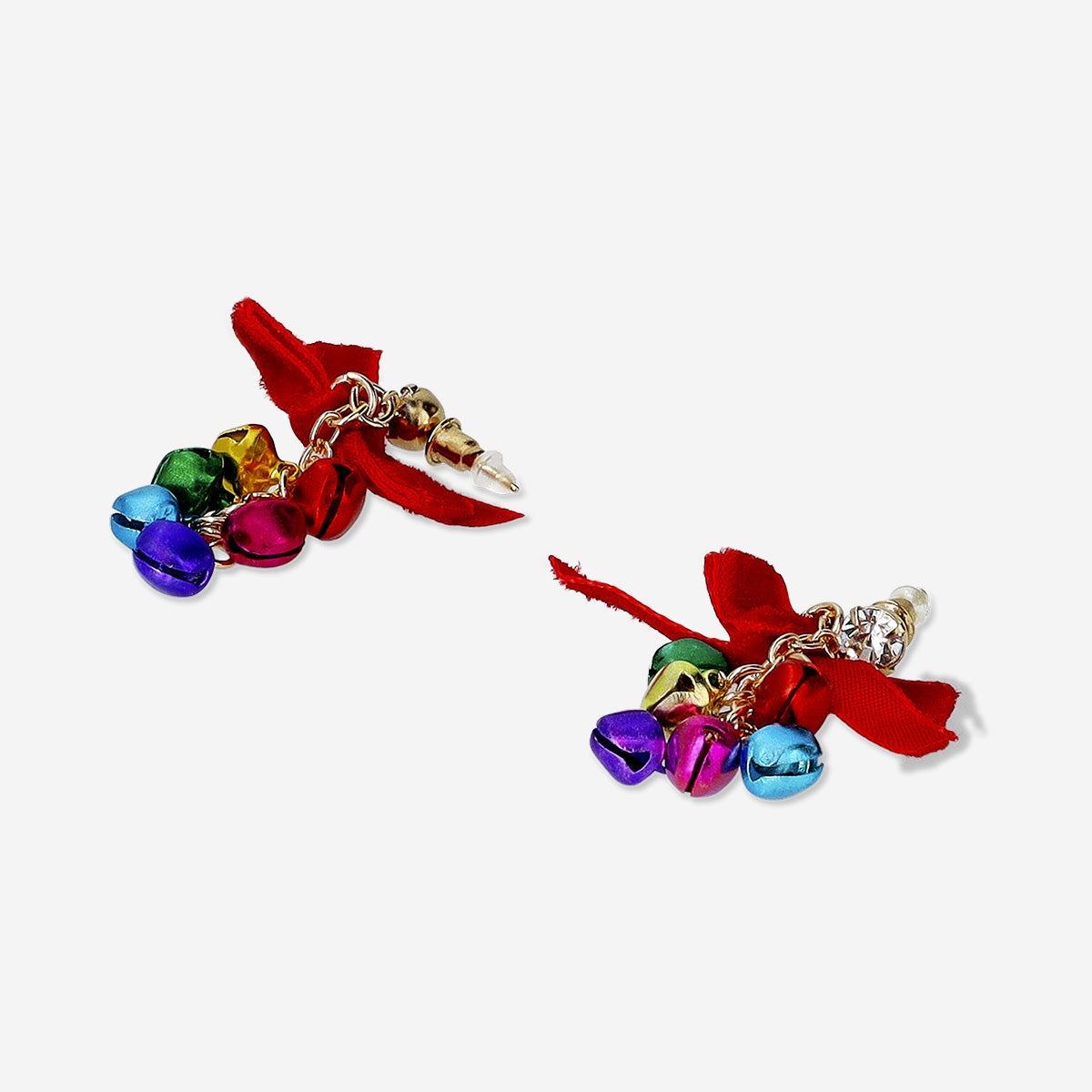 Christmas earrings - Bells with red bow Textile Flying Tiger Copenhagen 