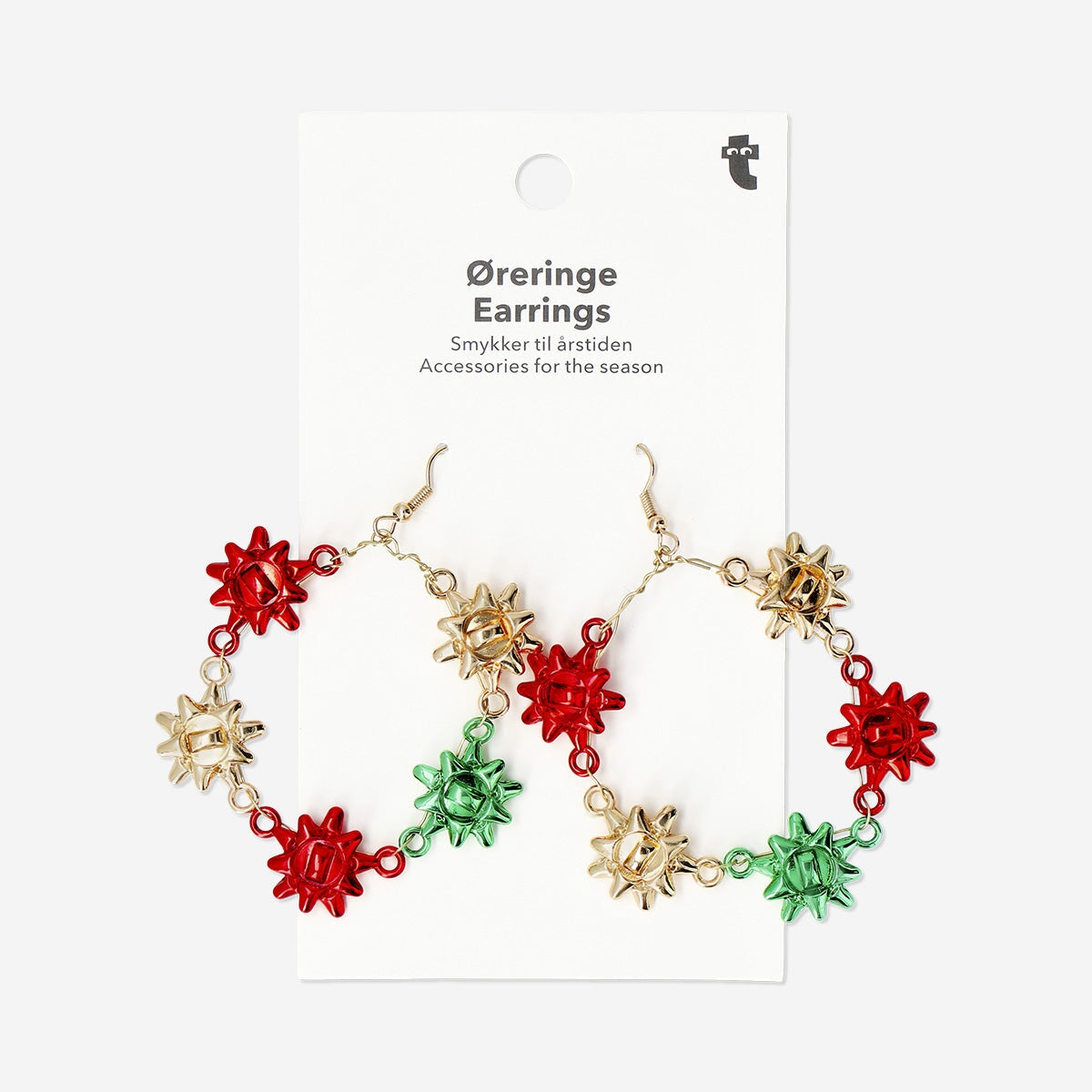 Christmas earrings - Wreath of Christmas stars Textile Flying Tiger Copenhagen 