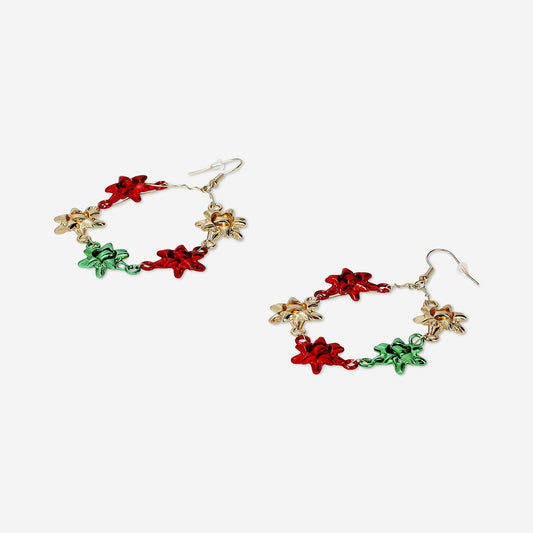 Christmas earrings - Wreath of Christmas stars