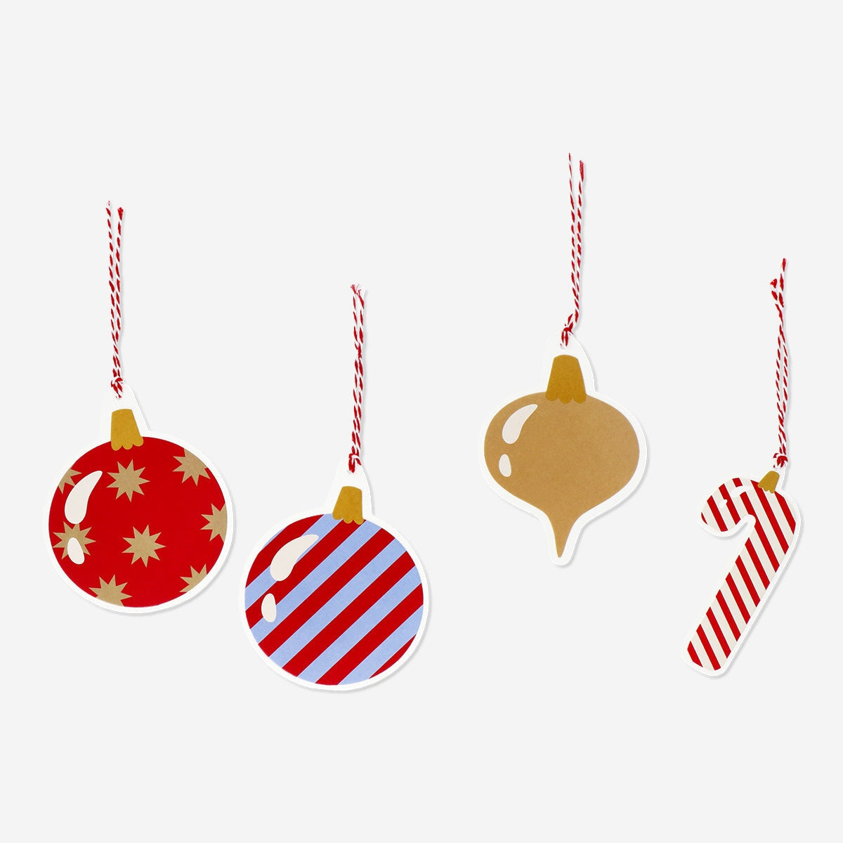 Christmas Ornament Gift Tags - 4 pcs Party Flying Tiger Copenhagen 