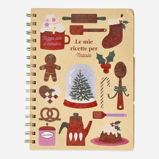 Livre de recettes de Noël A5 - Italien