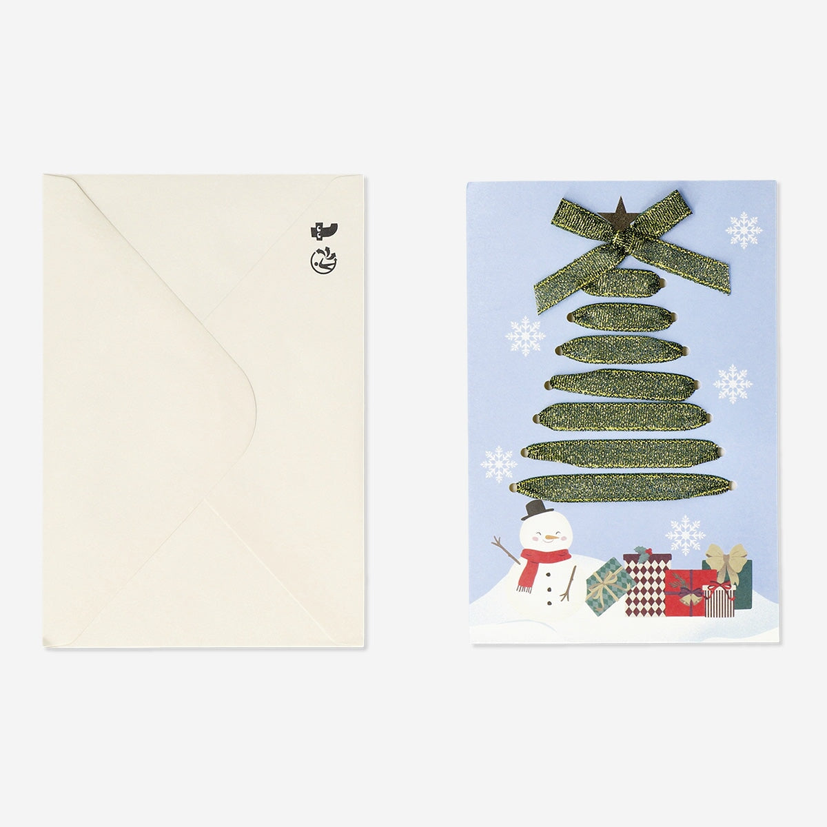 Christmas ribbon tree greetings card Office Flying Tiger Copenhagen 