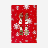 Christmas stud earrings set - 4 pcs Textile Flying Tiger Copenhagen 