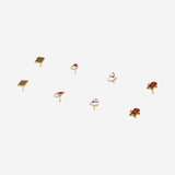 Christmas stud earrings set - 4 pcs Textile Flying Tiger Copenhagen 