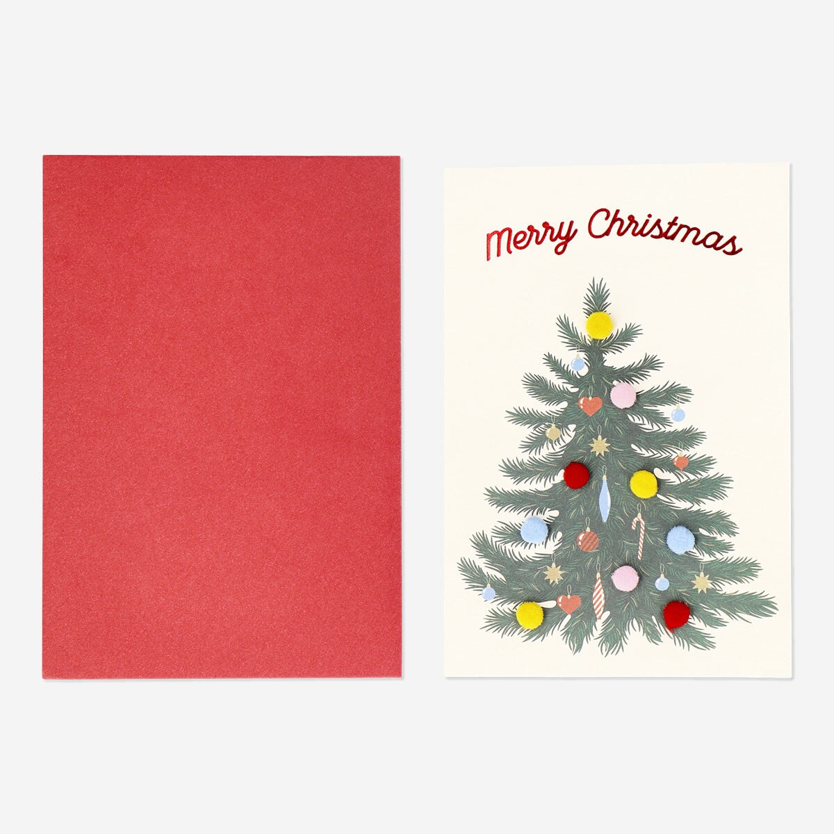 Christmas Tree Card with Pom Pom and Envelope Party Flying Tiger Copenhagen 