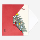 Christmas Tree Card with Pom Pom and Envelope Party Flying Tiger Copenhagen 