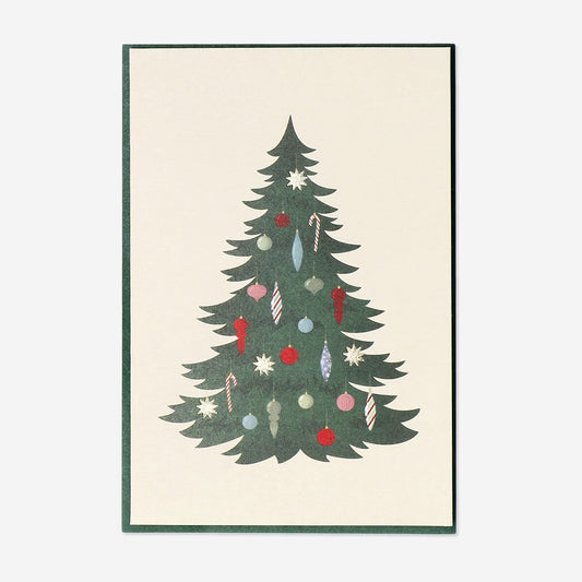 Christmas tree greetings card - 5 pcs