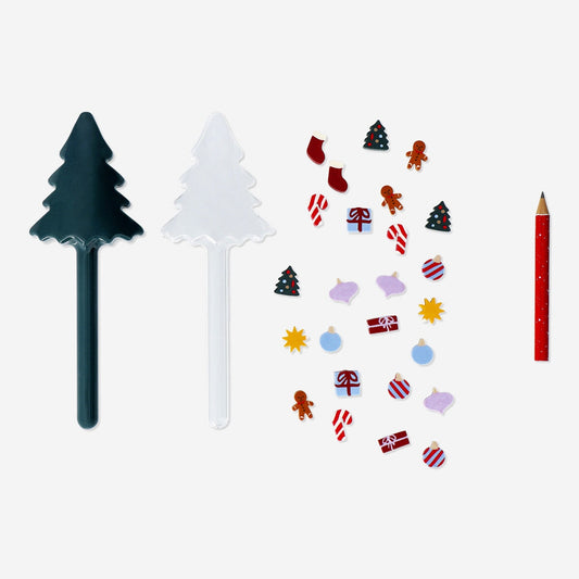 Christmas tree shaped pencil with erasers