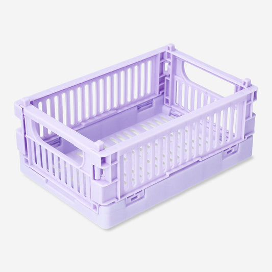 Caja de almacenaje plegable de color morado - Pequeña