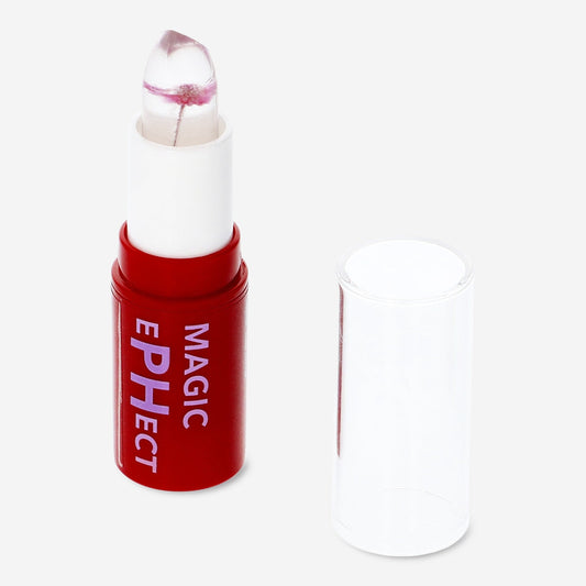 Colour changing lipstick with strawberry fragrance