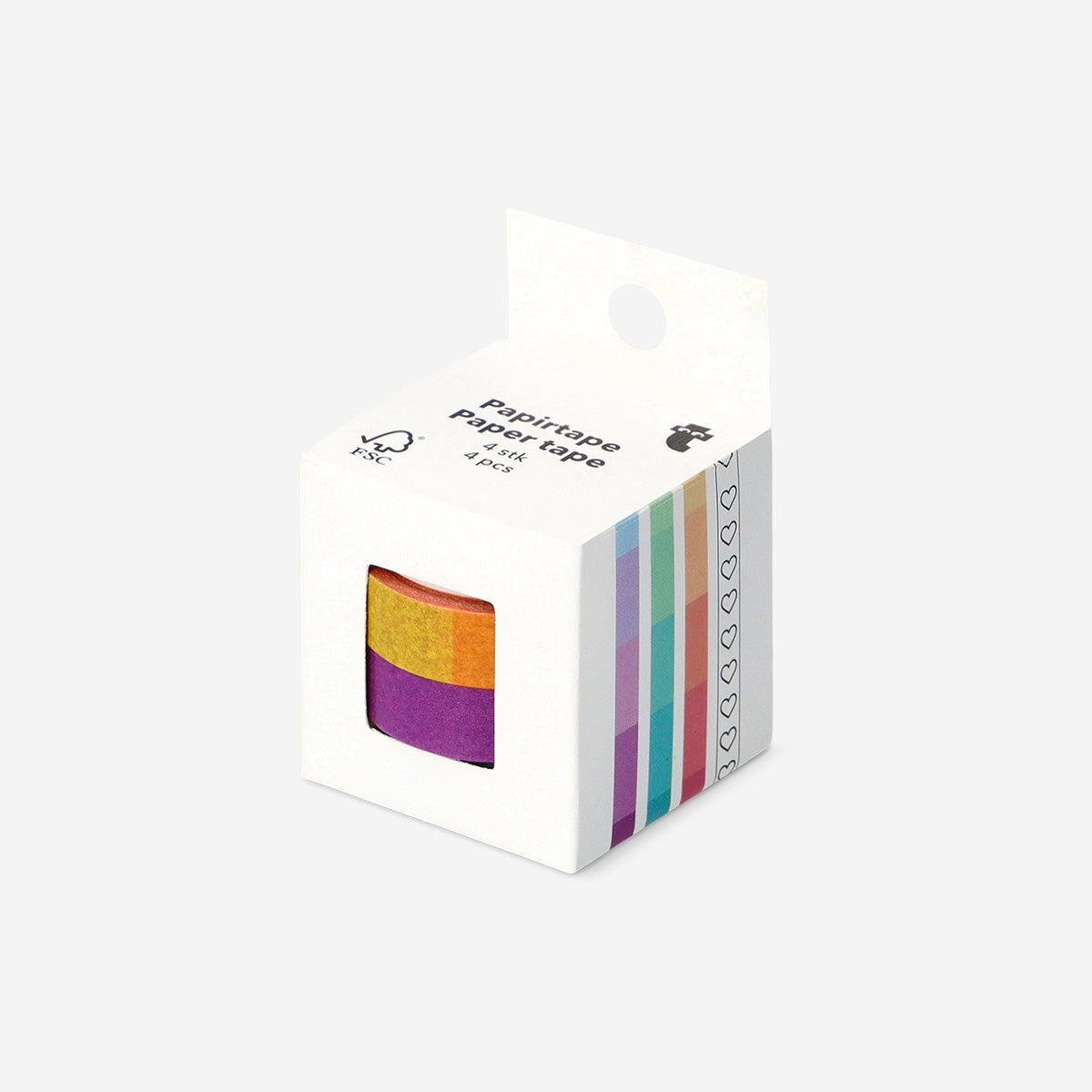 Colourful paper tape - 4 pcs office Flying Tiger Copenhagen 