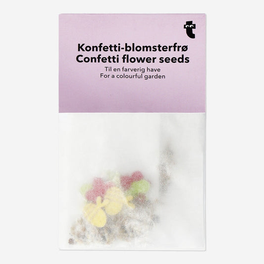 Confetti flower seed packet