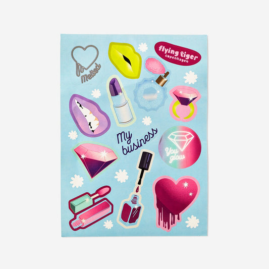 Cosmetica koelkast met stickers