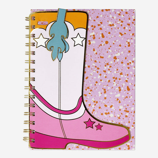 Cowboy boot notebook with pen and bookmark