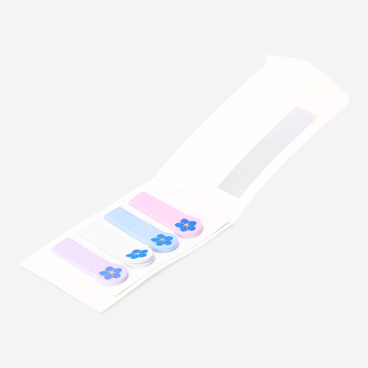 Small floral page markers from Flying Tiger Copenhagen, colorful office accessories with flower designs for marking pages.