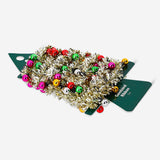 Gold tinsel ribbon from Flying Tiger Copenhagen, 2 meters long, shown twisted and shimmering with a festive metallic finish.