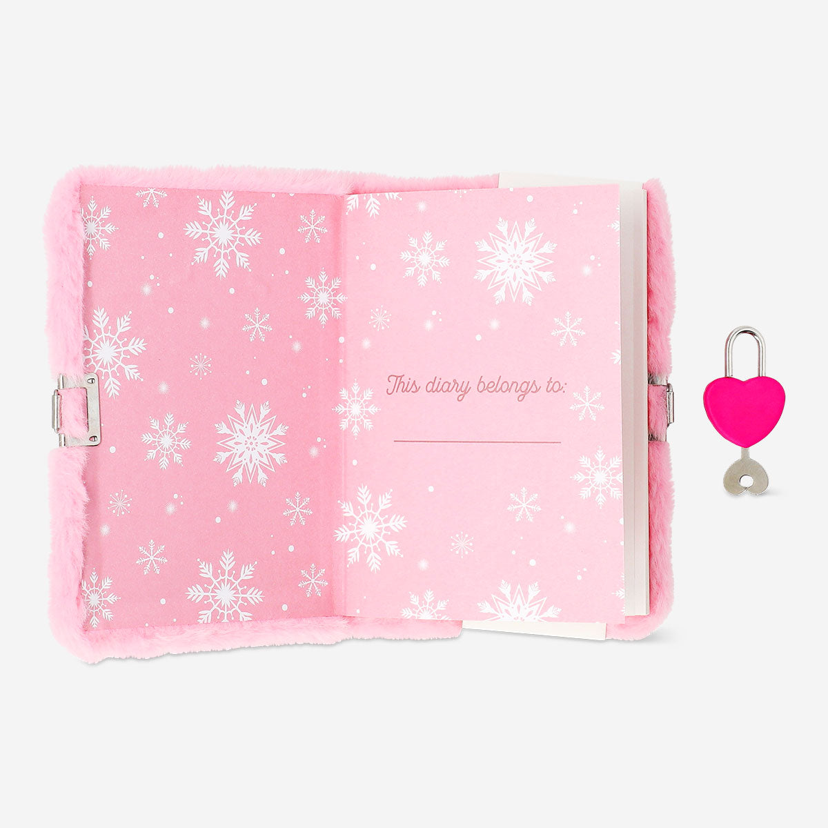 Plush reindeer diary with lock from Flying Tiger Copenhagen, featuring a soft reindeer design and a secure locking mechanism.