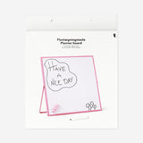 Pink magnetic table planner board with marker