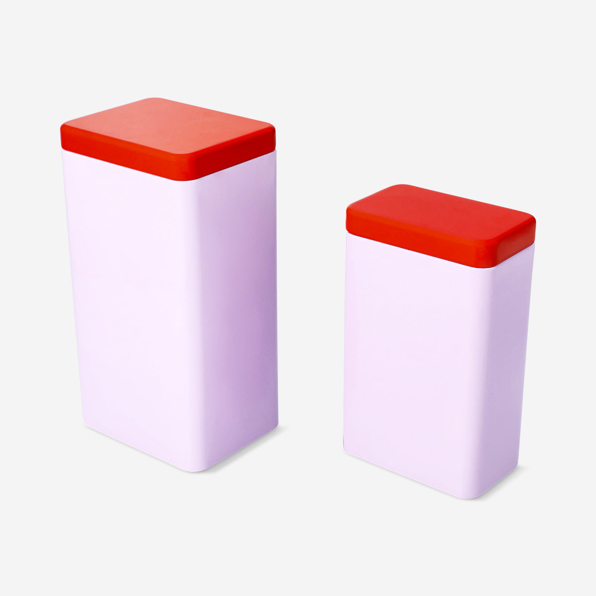 Barattoli per alimenti rosa - 2 pz