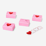 Foldable pink gift boxes - 4 pcs