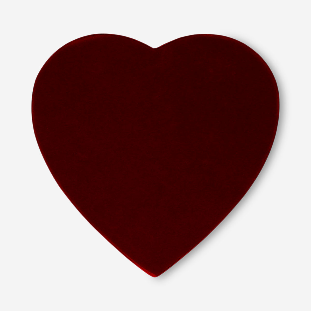 Bordeaux velvet heart gift box from Flying Tiger Copenhagen, 17x19 cm, ideal for office gift packaging or decorative use.