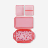Red Flying Tiger Copenhagen kitchen lunchbox with berry print, featuring a compact design and vibrant fruit pattern.