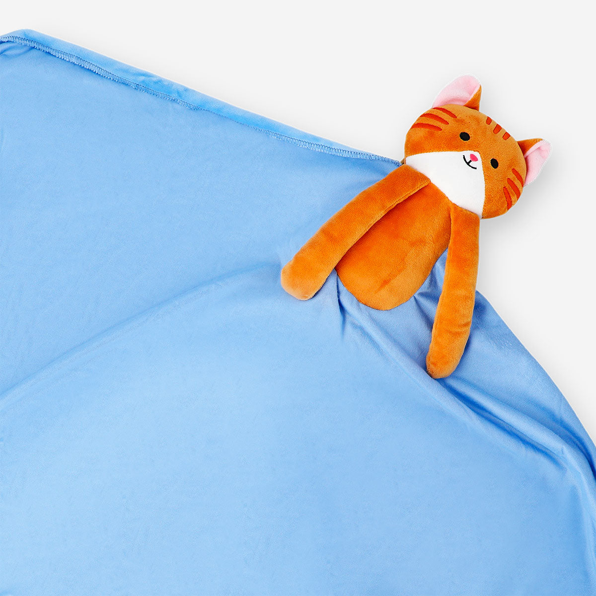Plush tabby cat blanket from Flying Tiger Copenhagen, soft and cozy home decor accessory with detailed cat design.