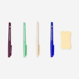 Set of four Flying Tiger Copenhagen whiteboard markers with fine tips, ideal for office writing and drawing on whiteboards.