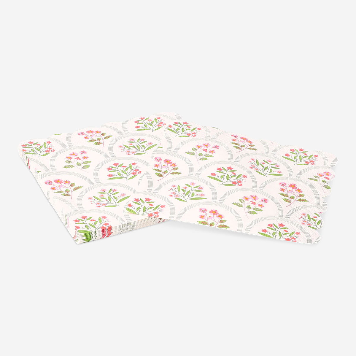 Set of 16 floral party napkins by Flying Tiger Copenhagen, featuring colorful floral designs for festive occasions.