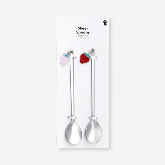 Łyżeczki do deseru z truskawką - 2 szt.
