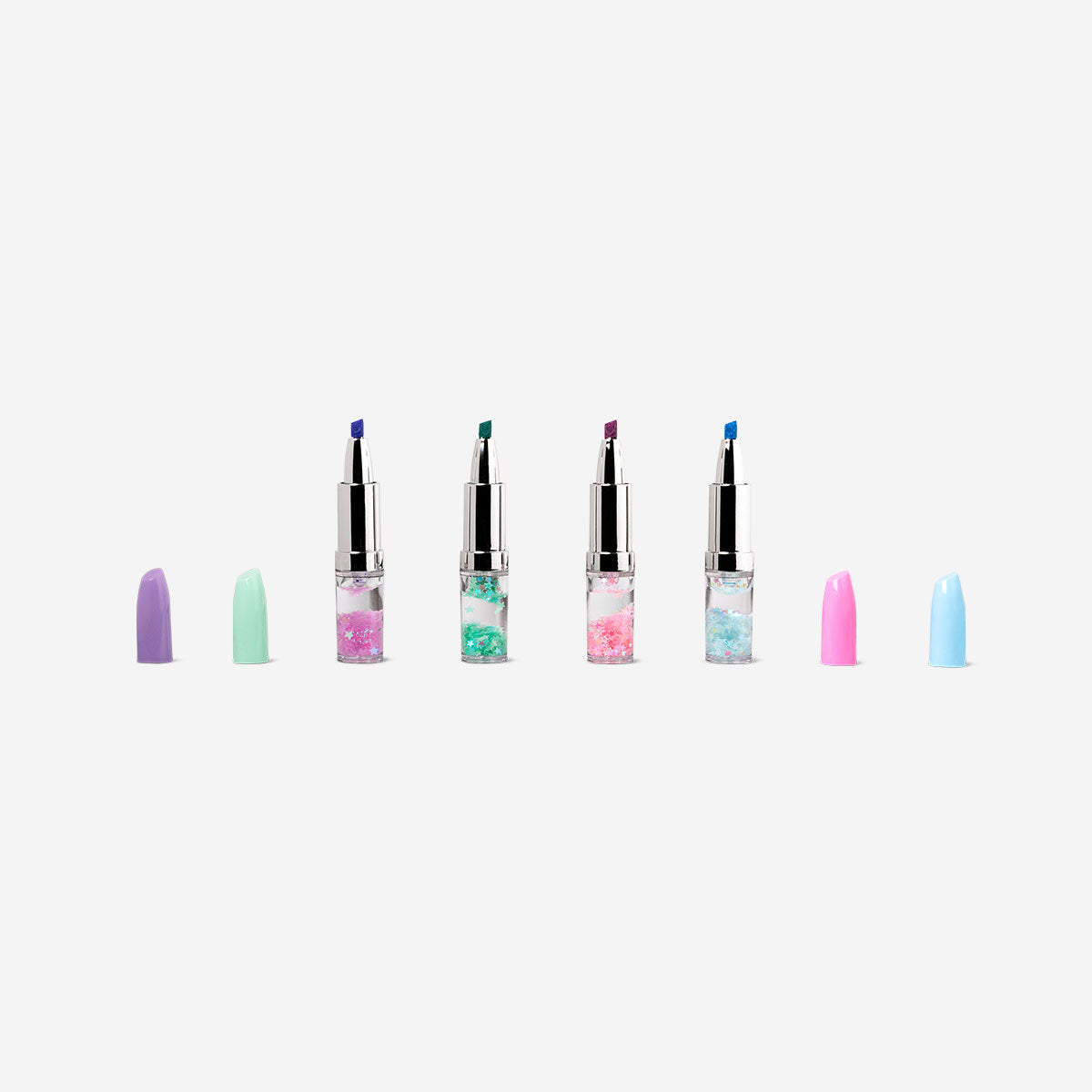 Evidenziatori a forma di rossetto - 4 pz