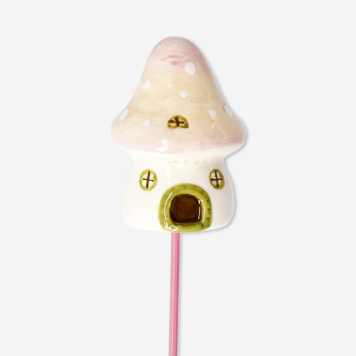 Ceramic mushroom stick pot decoration