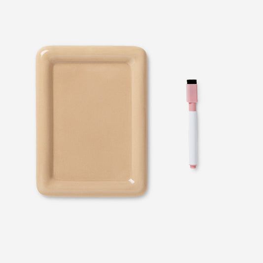 Piatto per appunti in ceramica con pennarello